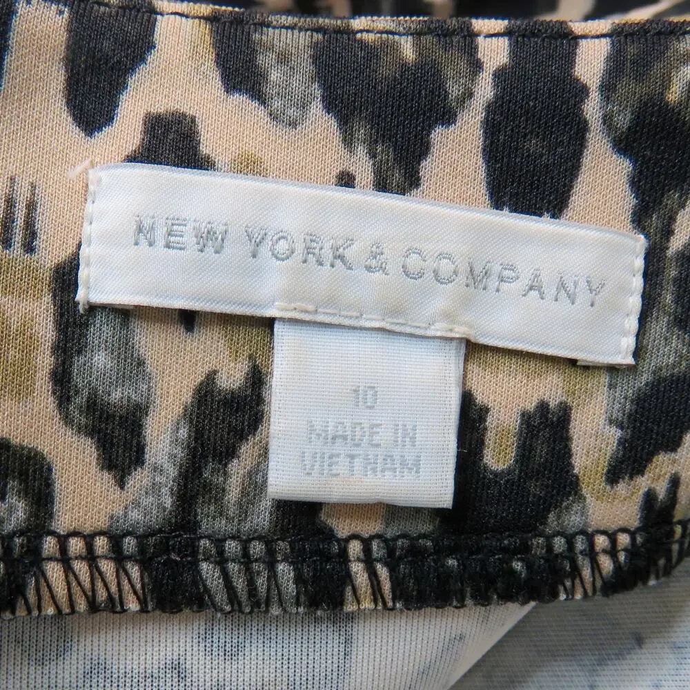 New York & Company Cheetah Pattern Animal Print High Rise Pencil Skirt Size 10